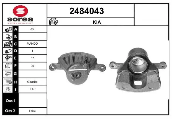 Handler.Part Brake caliper EAI 2484043 1