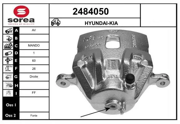 Handler.Part Brake caliper EAI 2484050 1