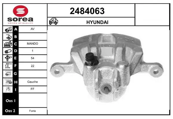 Handler.Part Brake caliper EAI 2484063 1