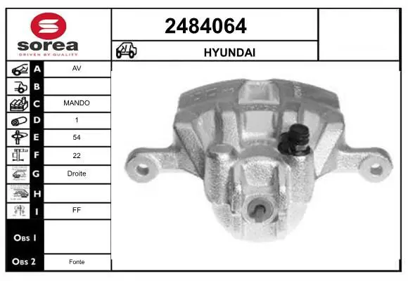 Handler.Part Brake caliper EAI 2484064 1