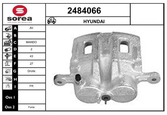 Handler.Part Brake caliper EAI 2484066 1