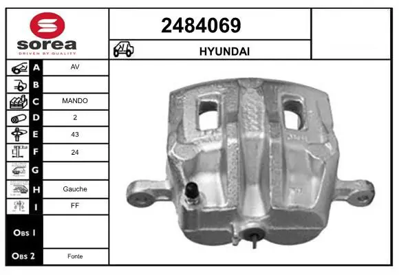 Handler.Part Brake caliper EAI 2484069 1