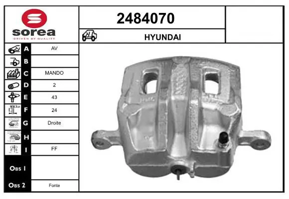 Handler.Part Brake caliper EAI 2484070 1