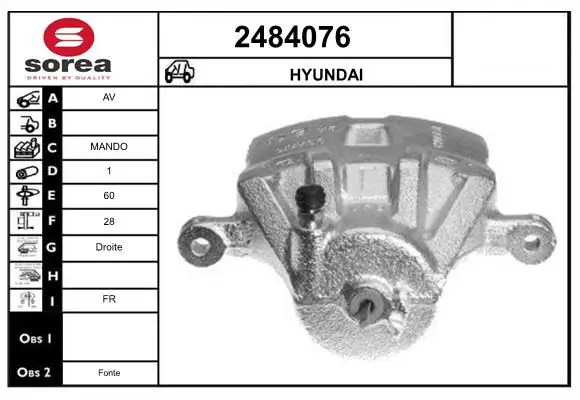 Handler.Part Brake caliper EAI 2484076 1