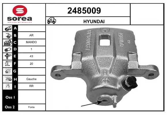 Handler.Part Brake caliper EAI 2485009 1