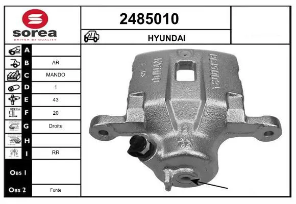 Handler.Part Brake caliper EAI 2485010 1