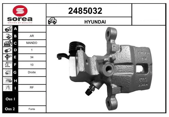 Handler.Part Brake caliper EAI 2485032 1