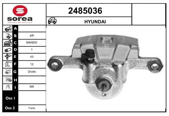 Handler.Part Brake caliper EAI 2485036 1