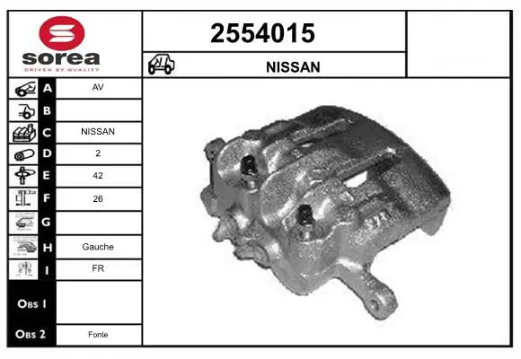 Handler.Part Brake caliper EAI 2554015 1