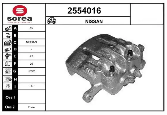 Handler.Part Brake caliper EAI 2554016 1