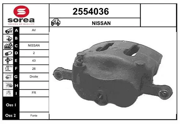 Handler.Part Brake caliper EAI 2554036 1