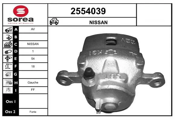 Handler.Part Brake caliper EAI 2554039 1