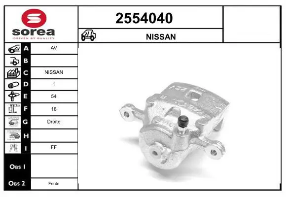 Handler.Part Brake caliper EAI 2554040 1