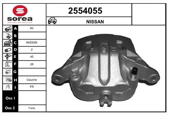 Handler.Part Brake caliper EAI 2554055 1