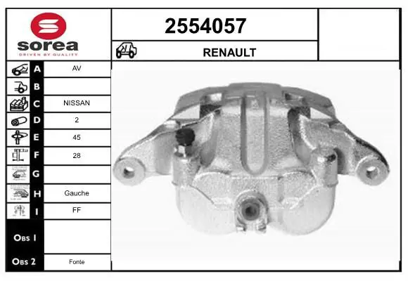 Handler.Part Brake caliper EAI 2554057 1