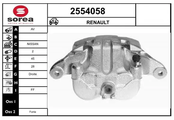 Handler.Part Brake caliper EAI 2554058 1