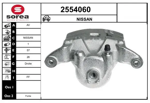 Handler.Part Brake caliper EAI 2554060 1