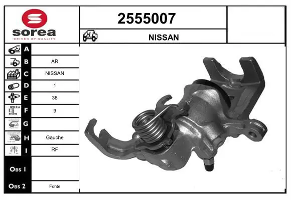 Handler.Part Brake caliper EAI 2555007 1