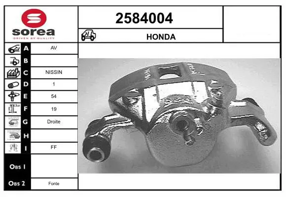 Handler.Part Brake caliper EAI 2584004 1