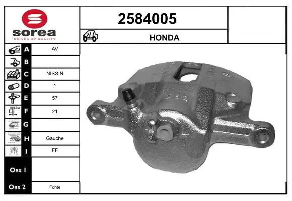 Handler.Part Brake caliper EAI 2584005 1