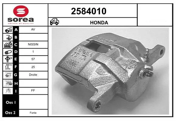 Handler.Part Brake caliper EAI 2584010 1