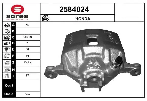 Handler.Part Brake caliper EAI 2584024 1