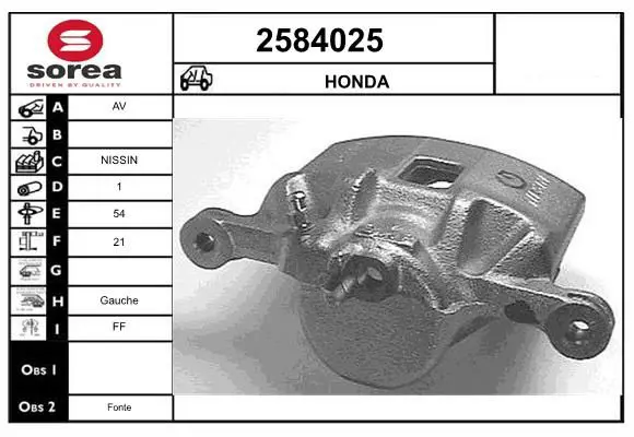 Handler.Part Brake caliper EAI 2584025 1