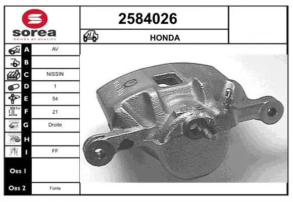 Handler.Part Brake caliper EAI 2584026 1