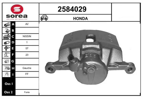 Handler.Part Brake caliper EAI 2584029 1