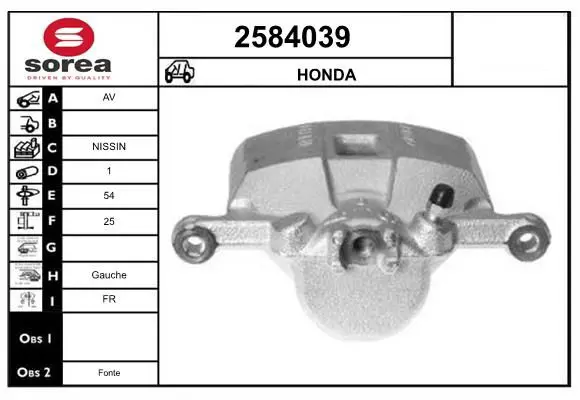 Handler.Part Brake caliper EAI 2584039 1