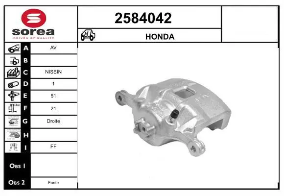 Handler.Part Brake caliper EAI 2584042 1