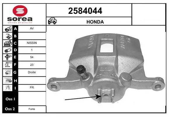 Handler.Part Brake caliper EAI 2584044 1