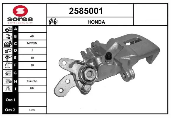 Handler.Part Brake caliper EAI 2585001 1