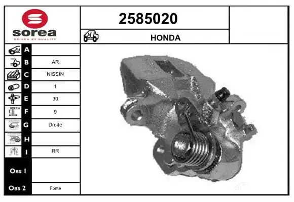 Handler.Part Brake caliper EAI 2585020 1