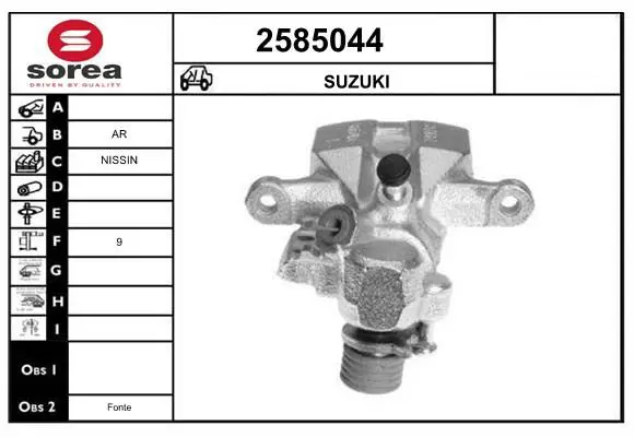 Handler.Part Brake caliper EAI 2585044 1