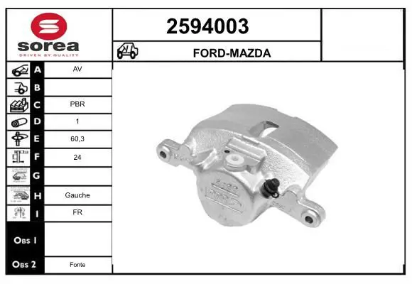 Handler.Part Brake caliper EAI 2594003 1