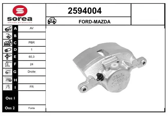 Handler.Part Brake caliper EAI 2594004 1