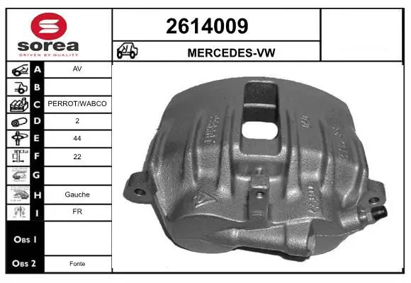 Handler.Part Brake caliper EAI 2614009 1