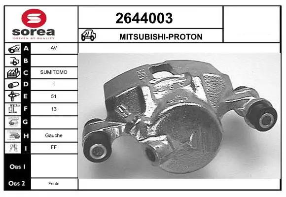 Handler.Part Brake caliper EAI 2644003 1