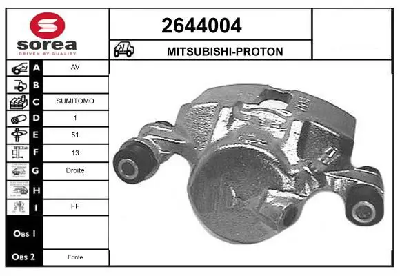 Handler.Part Brake caliper EAI 2644004 1