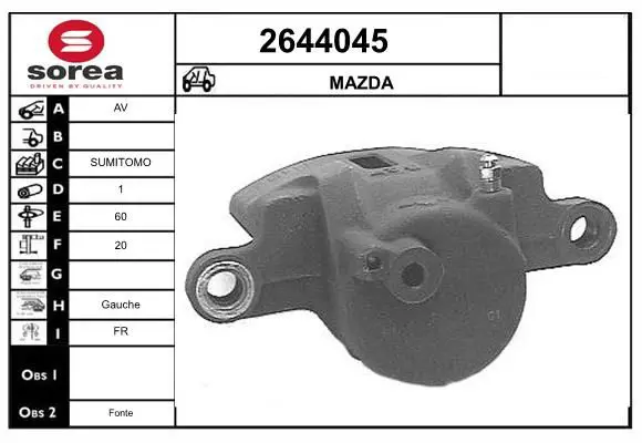 Handler.Part Brake caliper EAI 2644045 1