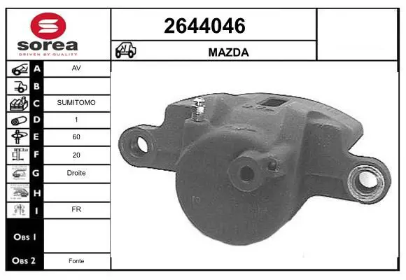 Handler.Part Brake caliper EAI 2644046 1