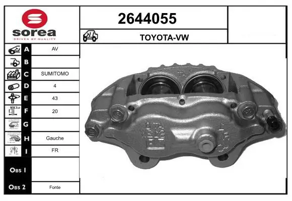 Handler.Part Brake caliper EAI 2644055 1