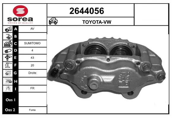 Handler.Part Brake caliper EAI 2644056 1