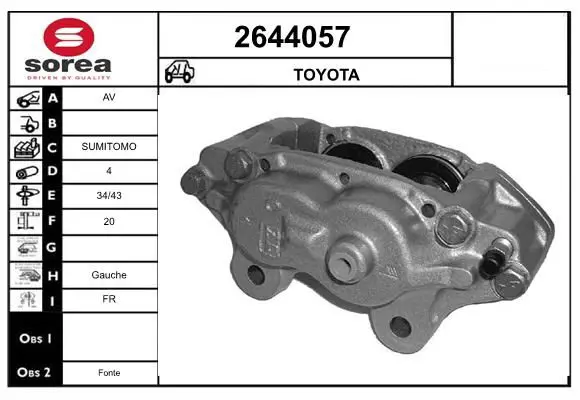 Handler.Part Brake caliper EAI 2644057 1