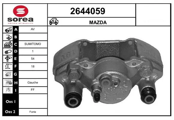 Handler.Part Brake caliper EAI 2644059 1