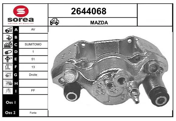 Handler.Part Brake caliper EAI 2644068 1