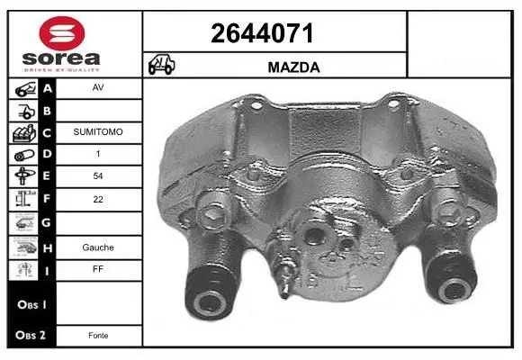 Handler.Part Brake caliper EAI 2644071 1