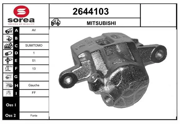 Handler.Part Brake caliper EAI 2644103 1