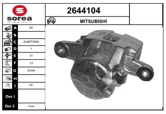 Handler.Part Brake caliper EAI 2644104 1